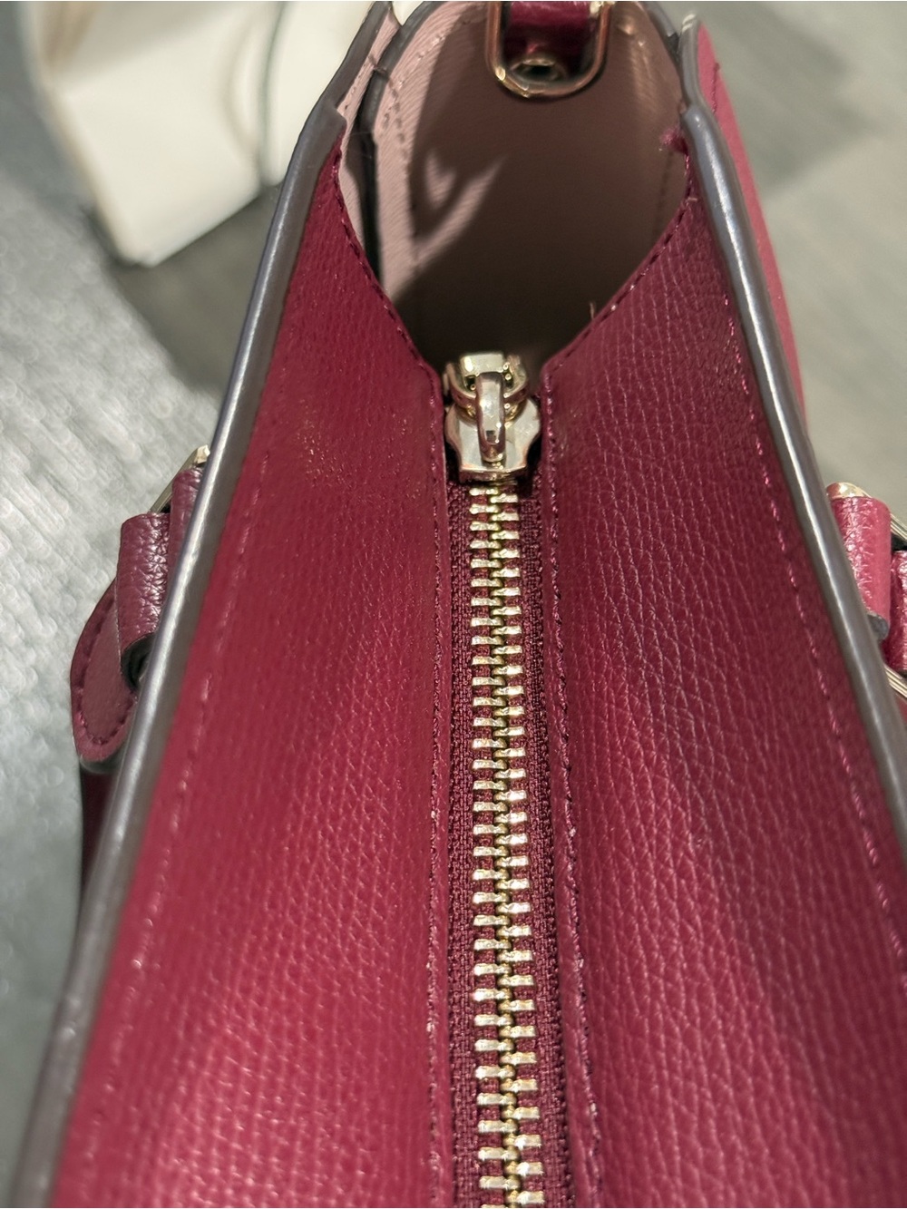 Kate Spade Burgundy Leather Satchel - Picture 12 of 15